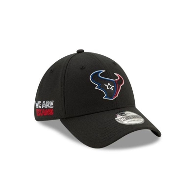 Black Houston Texans Hat - New Era NFL Official NFL Draft 39THIRTY Stretch Fit Caps USA4509176